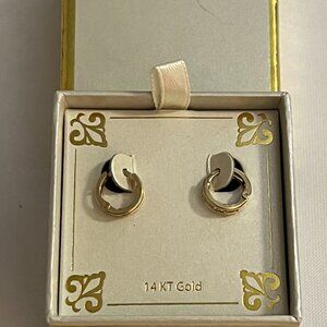 Children's Cubic Zirconia Extra Small Huggie Hoop Earrings in 14k Gold, 10mm